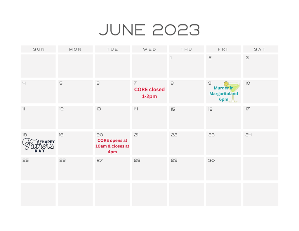 June event schedule